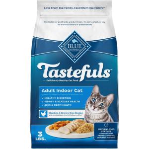 imageBlue Buffalo Tastefuls Natural Dry Food for Adult Indoor Cats Chicken ampamp Brown Rice Recipe 7lb BagChicken  Brown Rice