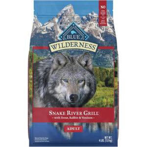 imageBlue Buffalo Wilderness Adult HighProtein Dry Dog Food with Real Salmon GrainFree Made in the USA with Natural Ingredients Salmon 24lb BagTrout  Venison  Rabbit