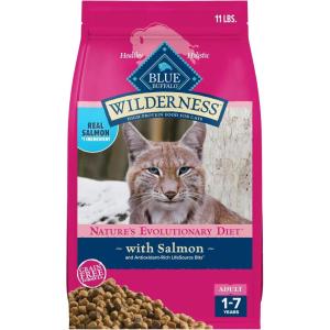 imageBlue Buffalo Wilderness Natural High Protein Grain Free Salmon Dry Food for Adult Cats 11 lbs