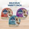 imageBlue Buffalo Delights Small Breed Natural Wet Dog Food Rotisserie Chicken Flavor in Gravy 35oz Cups 12 CountVariety Pack Chicken  Top Sirloin  Filet Mignon