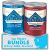 imageBlue Buffalo Homestyle Recipe Adult Wet Dog Food Made with Natural Ingredients Beef Dinner With Garden Vegetables 125oz Cans 12 CountVariety Pack Chicken  Beef