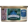 imageBlue Buffalo Wilderness Natural Wet Cat Food Pat HighProtein ampamp GrainFree Recipe Chicken 55oz Cans 24 CountDuck