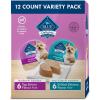 imageBlue Buffalo Delights Natural Adult Small Breed Wet Dog Food Variety Pack Made with Natural Ingredients Filet Mignon Flavor Pat ampamp Porterhouse Flavor Pat 35oz Cups 12 Count 6 of EachTop Sirloin  Grilled Chicken