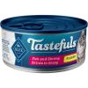 imageBlue Buffalo Tastefuls Natural Flaked Wet Cat Food Variety Pack Tuna Chicken and Fish ampamp Shrimp Entres in Gravy 55oz Cans 12 Count  4 of EachFish  Shrimp