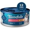imageBlue Buffalo Tastefuls Natural Flaked Wet Cat Food Variety Pack Tuna Chicken and Fish ampamp Shrimp Entres in Gravy 55oz Cans 12 Count  4 of EachFish
