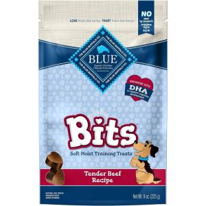imageBlue Buffalo BLUE Bits Natural SoftMoist Training Dog Treats Beef Recipe 9oz bagBeef