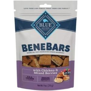 imageBlue Buffalo BeneBars Immune Support Dog Treats with Vitamins C ampamp E Made with Natural Ingredients USA Chicken ampamp Mixed Berries 9oz BagChicken  Mixed Berries