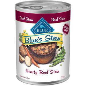 imageBlue Buffalo Blues Stew GrainFree Wet Dog Food Made with Natural Ingredients Hearty Beef Stew 125oz Cans 12 CountBeef