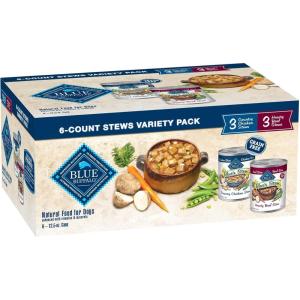 imageBlue Buffalo Blues Stew GrainFree Wet Dog Food Made with Natural Ingredients Hearty Beef Stew 125oz Cans 12 CountVariety Pack Chicken  Beef