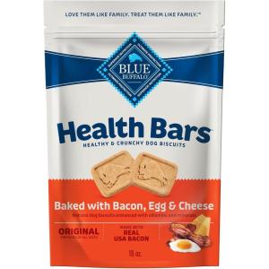 imageBlue Buffalo Health Bars Crunchy Dog Biscuits OvenBaked With Natural Ingredients Pumpkin ampamp Cinnamon 16oz BagBacon  Egg  Cheese