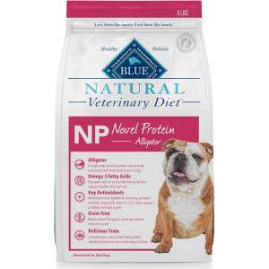 imageBlue Buffalo Natural Veterinary Diet NP Novel Protein Dry Dog Food Food Sensitivity Formula Veterinarian Prescription Required Alligator 6lb BagAlligator