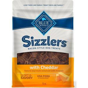 imageBlue Buffalo Sizzlers BaconStyle Dog Treats with Real USA Pork Original Flavor 28oz BagCheddar Pork