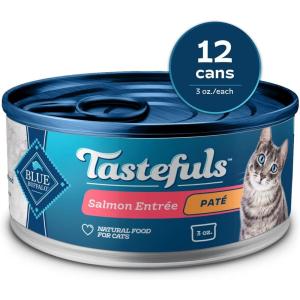 imageBlue Buffalo Tastefuls Natural Flaked Wet Cat Food Variety Pack Tuna Chicken and Fish ampamp Shrimp Entres in Gravy 55oz Cans 12 Count  4 of EachFish