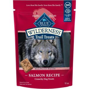 imageBlue Buffalo Wilderness Trail Treats Crunchy Dog Biscuits GrainFree and HighProtein Dog Treats Made with Natural Ingredients Salmon Recipe 24oz BagSalmon