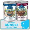imageBlue Buffalo Blues Stew Grain Free Natural Adult Wet Dog Food Chicken Stew ampamp Beef Stew 125oz can 24 Count 12 of Each FlavorBundle Chicken  Beef