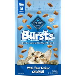 imageBlue Buffalo Bursts Crunchy ampamp Creamy Cat Treats Great for Training Savory Seafood 5oz BagChicken