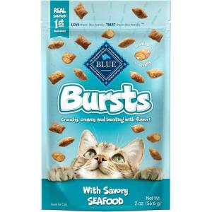 imageBlue Buffalo Bursts Crunchy ampamp Creamy Cat Treats Great for Training Savory Seafood 5oz BagSeafood