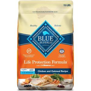 imageBlue Buffalo Life Protection Formula Large Breed Puppy Dry Dog Food with DHA Vital Nutrients ampamp Antioxidants Made with Natural Ingredients Chicken ampamp Brown Rice Recipe 30lb BagChicken  Brown Rice