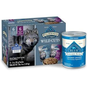 imageBlue Buffalo Natural Wet Dog Food Chicken and BeefBUNDLE Beef  Chicken