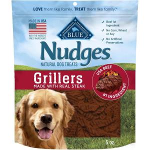 imageBlue Buffalo Nudges Homestyle Natural Dog Treats Made in the USA with Real Chicken Peas and Carrots 16oz BagSteaks