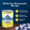 imageBlue Buffalo Homestyle Recipe Natural Adult Healthy Weight Wet Dog Food Chicken 125oz can Pack of 12Chicken