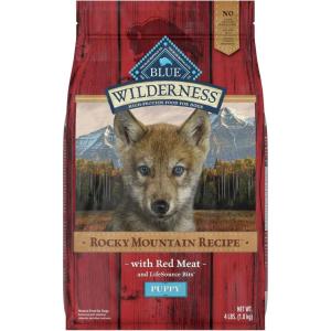 imageBlue Buffalo Wilderness HighProtein Rocky Mountain Recipe Dry Food for Puppies Red Meat ampamp Grains 45lb BagRed Meat  ChickenFree