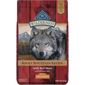 imageBlue Buffalo Wilderness Rocky Mountain Recipe High Protein Natural Adult Large Breed Dry Dog Food Red Meat 22lbRed Meat