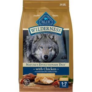 imageBlue Buffalo Wilderness Adult Weight Control Dry Dog Food With Real Chicken Plus Wholesome Grains HighProtein Recipe Made in the USA with Natural Ingredients Chicken 24lb BagChicken plus Wholesome Grains