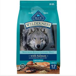 imageBlue Buffalo Wilderness Natural HighProtein Dry Food for Adult Dogs with Wholesome Grains Salmon 28lb bagSalmon plus Wholesome Grains