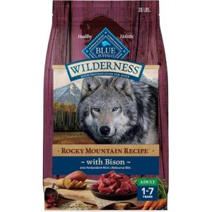imageBlue Buffalo Wilderness Rocky Mountain Recipe HighProtein Adult Dry Dog Food Wholesome Red MeatBison with Grain