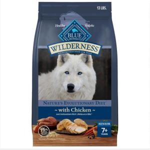imageBlue Buffalo Wilderness Senior High Protein Dry Dog Food Wholesome Grains with Ingredients ChickenChicken plus Wholesome Grains