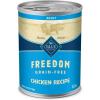imageBlue Buffalo Freedom GrainFree Wet Dog Food Free of Glutens ampamp Artificial Preservatives Made with Natural Ingredients Chicken Recipe 125oz Cans 12 CountChicken