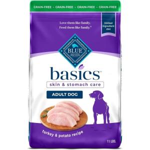 imageBlue Buffalo Basics GrainFree Dry Dog Food for Adult Dogs Limited Ingredient Diet Salmon Recipe 11lb BagTurkey  Potato