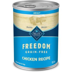 imageBlue Buffalo Freedom GrainFree Wet Dog Food Free of Glutens ampamp Artificial Preservatives Made with Natural Ingredients Chicken Recipe 125oz Cans 12 CountChicken