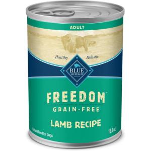 imageBlue Buffalo Freedom GrainFree Wet Dog Food Free of Glutens ampamp Artificial Preservatives Made with Natural Ingredients Chicken Recipe 125oz Cans 12 CountLamb