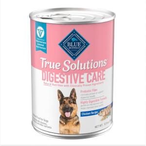 imageBlue Buffalo True Solutions Digestive Care Wet Dog Food for Adult Dogs Made with Natural Ingredients Chicken 125oz Cans 12 CountChicken  Wet Dog Food