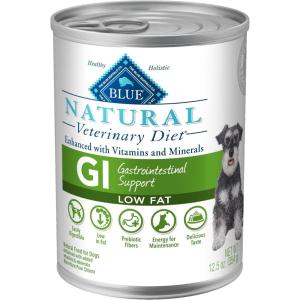 imageBlue Buffalo Natural Veterinary Diet GI Low Fat Gastrointestinal Support Wet Dog Food Veterinarians Prescription Required Whitefish 125oz Can Pack of 12