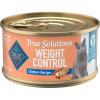 imageBlue Buffalo True Solutions Weight Control Wet Cat Food for Adult Cats Made with Natural Ingredients Chicken 3oz Cans 24 Count