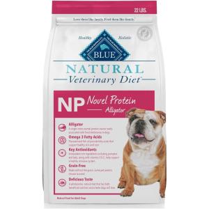 imageBlue Buffalo Natural Veterinary Diet NP Novel Protein Dry Dog Food Food Sensitivity Formula Veterinarian Prescription Required Alligator 22lb BagAlligator