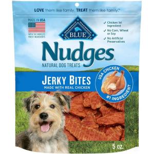 imageBlue Buffalo Nudges Jerky Bites Dog Treats Made in the USA with Natural Ingredients BiteSized Pieces Chicken 5oz BagChicken