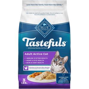 imageBlue Buffalo Tastefuls Natural Dry Food for Active Adult Cats Chicken and Brown Rice Recipe 7lb BagChicken  Brown Rice