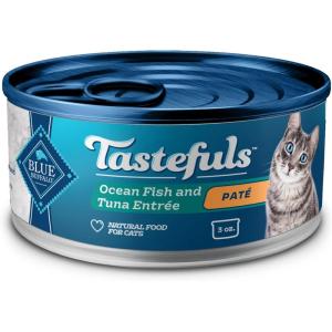 imageBlue Buffalo Tastefuls Natural Pate Wet Cat Food Chicken Entre 3oz cans Pack of 24Ocean Fish  Tuna