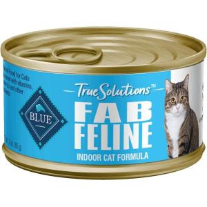 imageBlue Buffalo True Solutions Fab Feline Natural Wet Food for Adult Indoor Cats Chicken 3oz Cans 24 Count