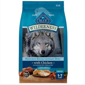imageBlue Buffalo Wilderness Natural HighProtein Healthy Weight Dry Food for Large Breed Adult Dogs Chicken Recipe 28lb Bag