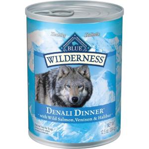 imageBlue Buffalo Wilderness Snake River Grill Natural High Protein Wet Food for Adult Dogs Trout Venison ampamp Rabbit 125oz Cans 12 CountSalmon  Venison  Halibut