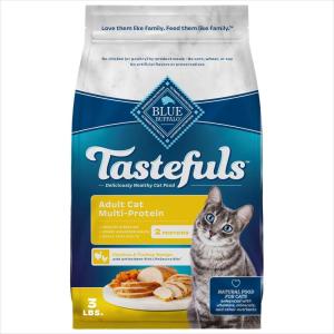 imageBlue Buffalo Tastefuls Adult Cat Dry Food MultiProtein Chicken ampamp Turkey Recipe 15lb BagChicken  Turkey