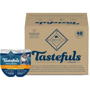 imageBlue Buffalo Tastefuls Savory Singles Natural Wet Cat Food Variety Pack Salmon ampamp Tuna Cuts in Gravy 26oz TwinPack Trays 24 Count 12 of EachTurkey