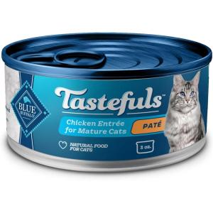 imageBlue Buffalo Tastefuls Wet Cat Food Pat for Mature Cats Made with Natural Ingredients  Chicken Entre 3oz Can 24 count