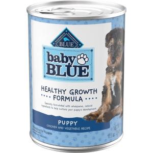 imageBlue Buffalo Baby BLUE Natural Puppy Wet Dog Food Healthy Growth Formula with DHA Chicken and Vegetable Recipe 125oz Cans 12 CountChicken  Vegetable