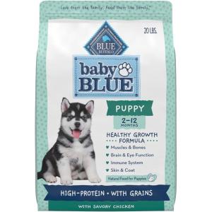 imageBlue Buffalo Baby Blue Natural Dry Food for Puppies Healthy Growth Formula with DHA HighProtein Savory Chicken Recipe 20lb BagChicken